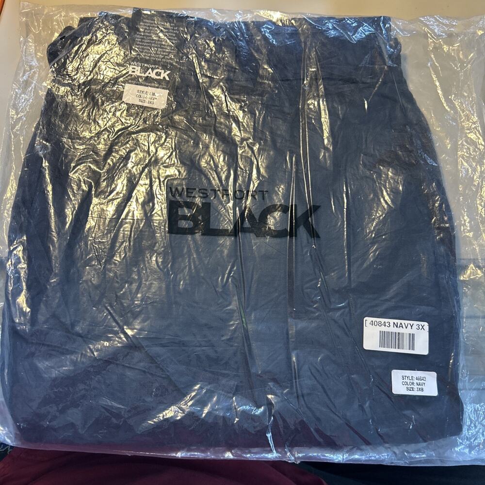 Westport BLack Men’s navy Linen Shorts 3XB